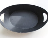 Black Painted Oval Tin Tray