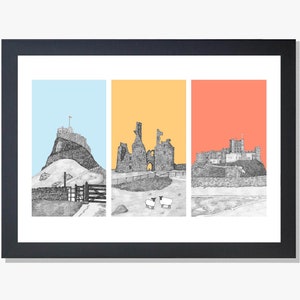Coastal Castles of Northumberland Print