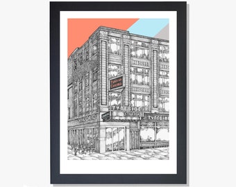 Tyneside Cinema Print – Newcastle Landmark - Hand-Drawn Art