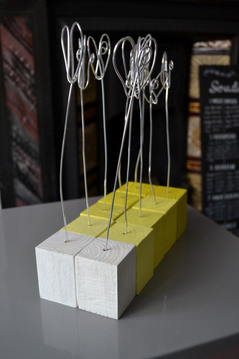 Wedding Table Number Stands HANDMADE Wood/wire Place Etsy UK