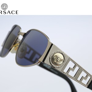 Gianni Versace S37 89M, Vintage sunglasses, 90s unisex oval sunglasses /NOS