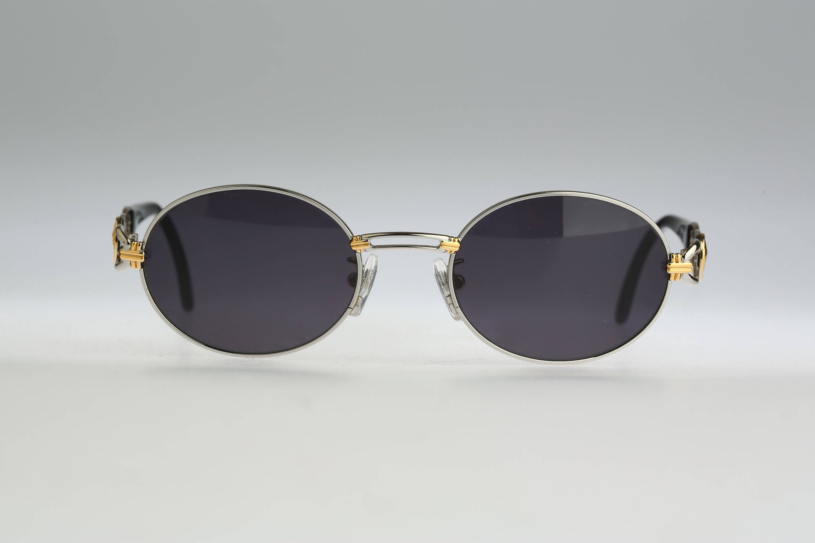 Victorian sunglasses Mask 3002 708 Vintage 90s unique gold & | Etsy