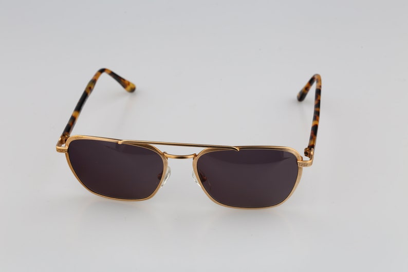 Gian Marco Venturi 710 Vintage 80s gold square aviator sunglasses men /& women NOS