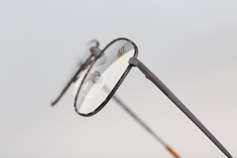 Silhouette M 7171 43 V 6059 Vintage 90s gray and tortoise square eyeglasses frames mens /& womens NOS