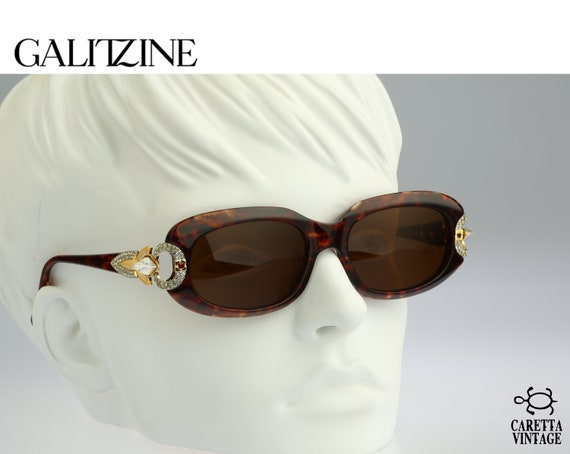 Rhinestone sunglasses, Galitzine G40, Vintage 90s