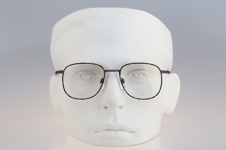 Silhouette M 7171 43 V 6059 Vintage 90s gray and tortoise square eyeglasses frames mens /& womens NOS