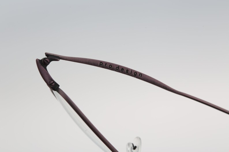Vintage 90s gray unique small square eyeglasses frames mens /& womens NOS Pro Design Denmark Better Collection P.802 C.84