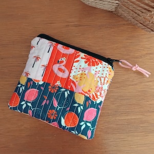 Monedero/bolso con cremallera, colorido y brillante, de verano - Fruta tropical - Flotadores de piscina - Vacaciones