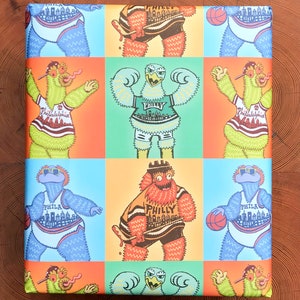 Philadelphia Mascot Gift Wrap 5 Sheets 24 X 36 Paul Carpenter Art image 2