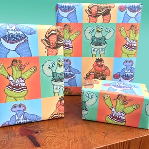 Philadelphia Mascot Gift Wrap 5 Sheets 24 X 36 Paul Carpenter Art image 1