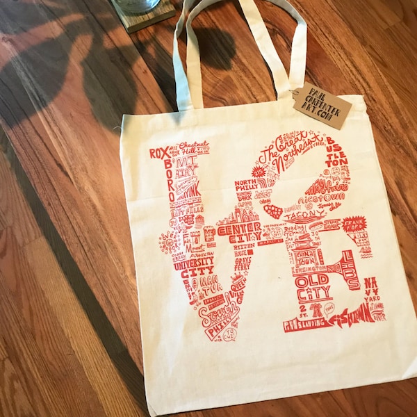 Philadelphia LOVE Tote Bag -- Paul Carpenter Art