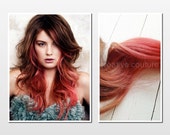 Items Similar To Coral Tape Hair Extensions Dip Dye Ombre Light