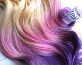 Items Similar To Blonde Pink Ombre Blonde Hair Extensions With A