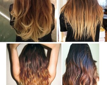 Items Similar To Toffee Cappuccino Ombre Hair Dark Brown With A