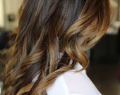 Items Similar To Chocolate Mocha And Caramel Balayage Ombre Dark