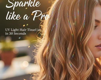 Music Festival Hair Tinsel Kit, Sparkle Extensions, UV Light