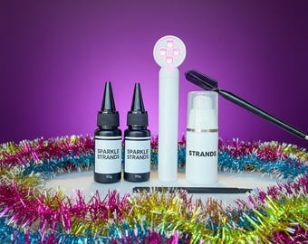 Festival Fairy Hair Sparkle, No Beads, Tinsel Extensions, Fastest Longest Lasting UV Glitter Hair