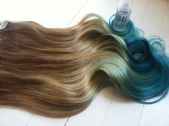 Items similar to Mermaid Hair, Ombre Hair Extensions, Dark ...
