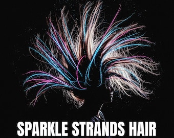 Tinsel Hair Extension Kit UV Light, Fairy Sparkle Strands, No Beads, No Knotting, Festivals