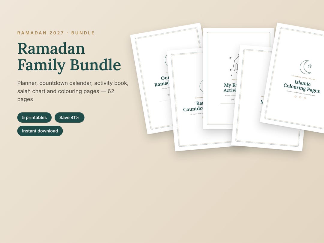 Printable Ramadan Pattern Ramadan Printable Bundle 2027, Ramadan Planner, Countdown Calendar ...