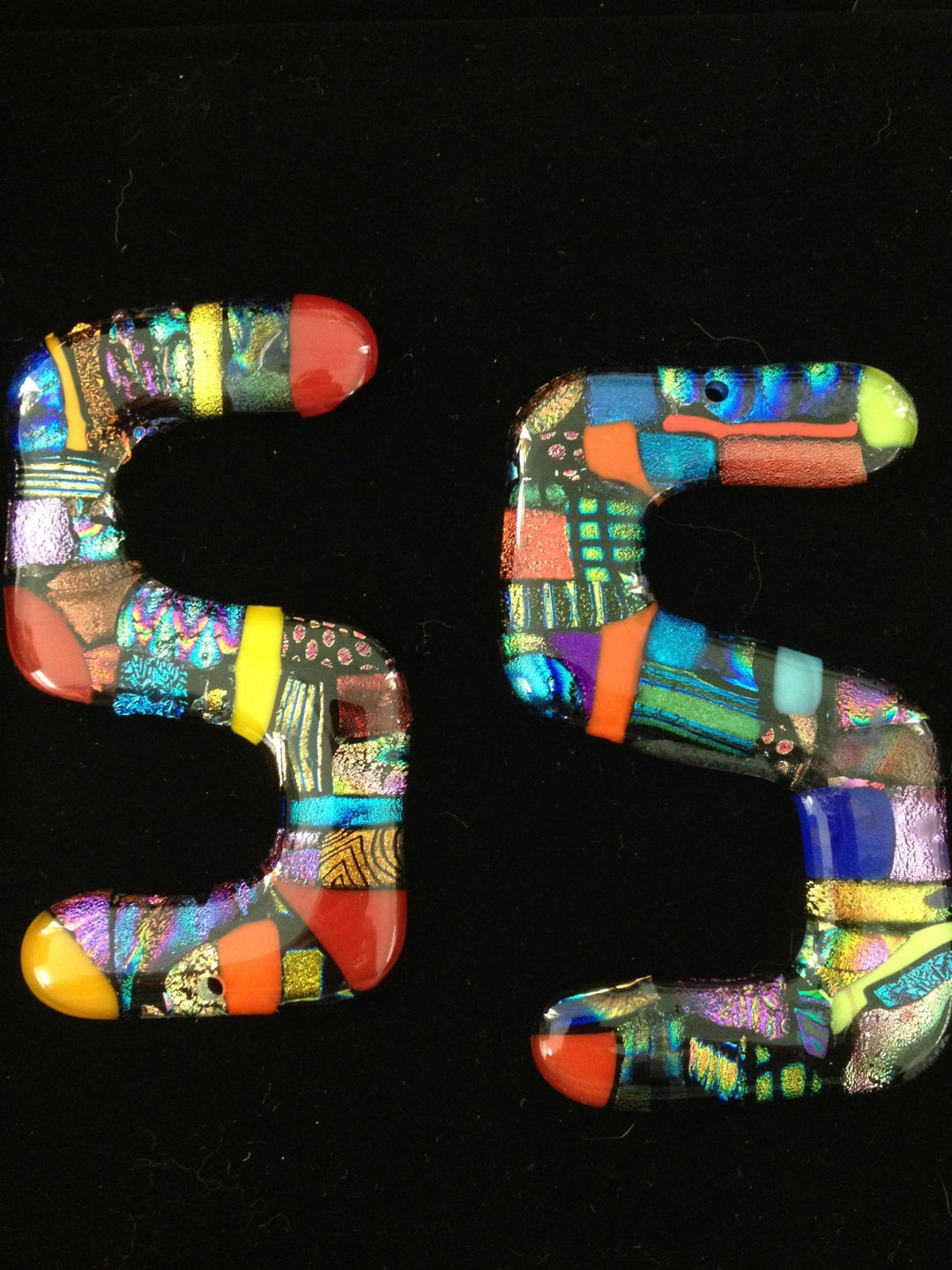 Fused Glass Address Numbers Etsy