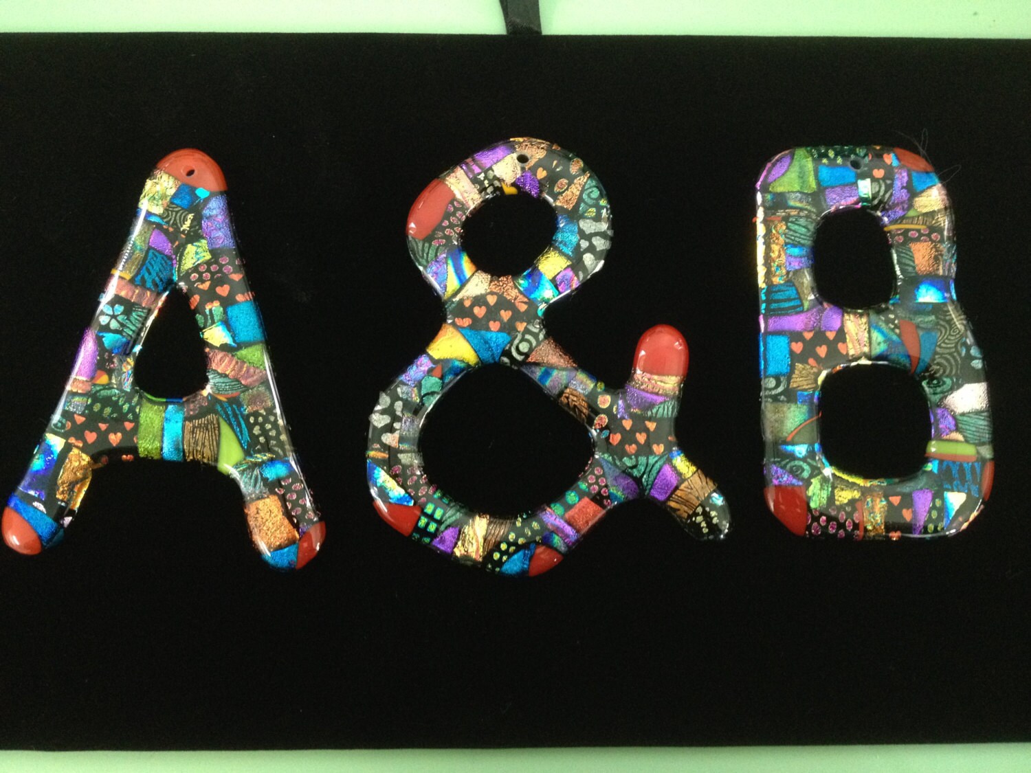 Fused Glass Address Numbers Etsy