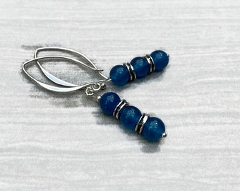 Apatite and Sterling Silver beaded earrings