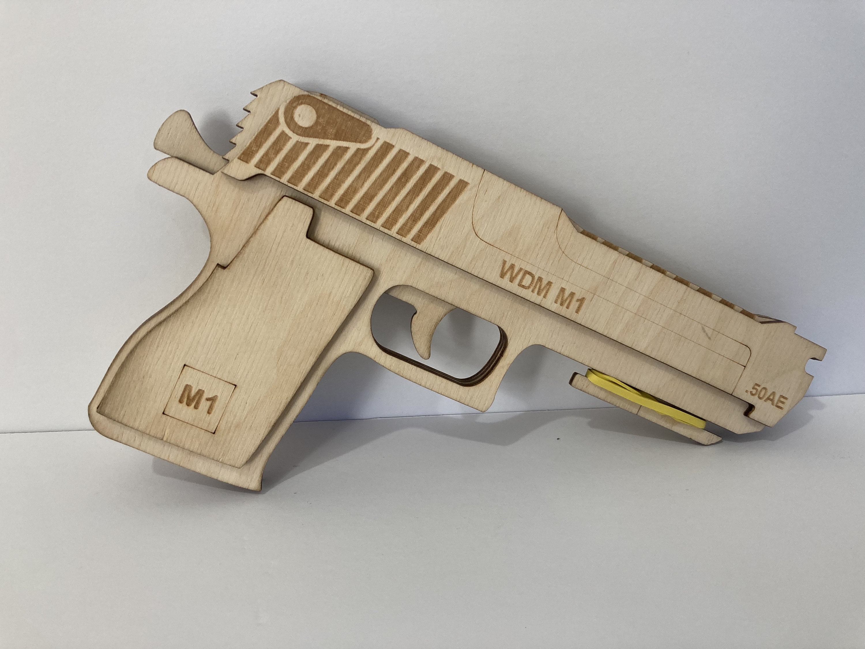 1 Pc Wooden Pistol Toy Rubber Band Gun Shooter Kids Cowboy Classic Antique Gift