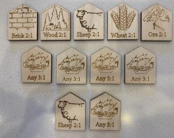 Wood Replacement Port Pieces (Laser Engraved)