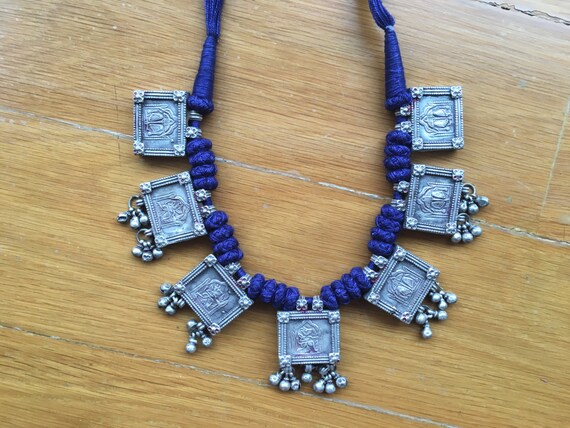 Tribal silver Necklace Vintage OOAK necklace