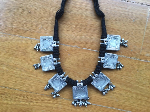 Tribal silver Necklace Vintage OOAK necklace