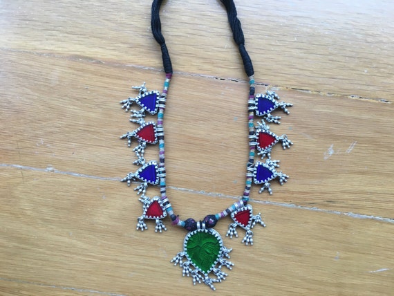 Tribal silver Necklace Vintage OOAK necklace