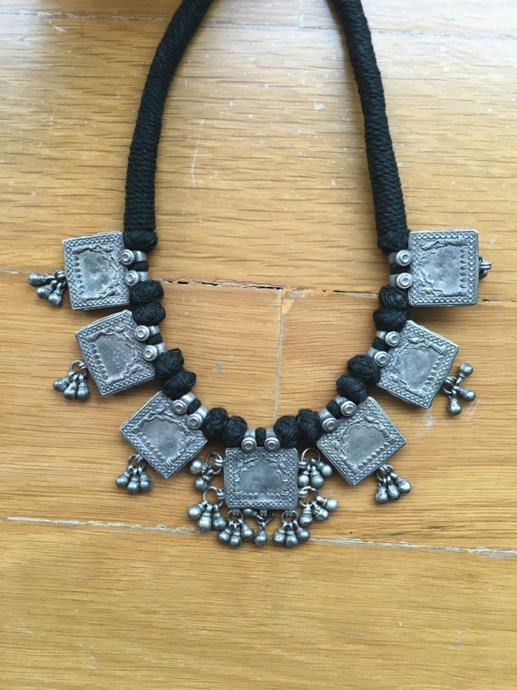 Tribal silver Necklace Vintage OOAK necklace