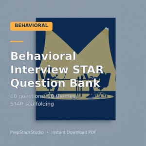 Vragenbank voor gedragsinterviews (PDF) | 60 STAR-methodevragen met antwoordkader