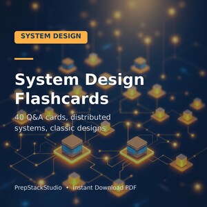 System Design Interview Flashcards PDF | 40 Q&A Cards | Distributed Systems Study Guide