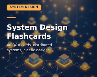 System Design Interview Flashcards PDF | 40 Q&A Cards | Distributed Systems Study Guide