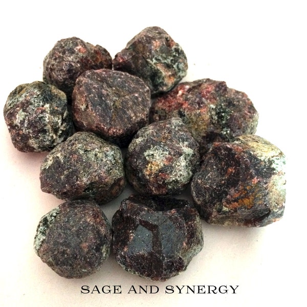 Raw Garnet Crystal, Rough Gemstones, Natural Red Crystals, January Birthstone, Capricorn or Aquarius, Healing Stones and Crystals