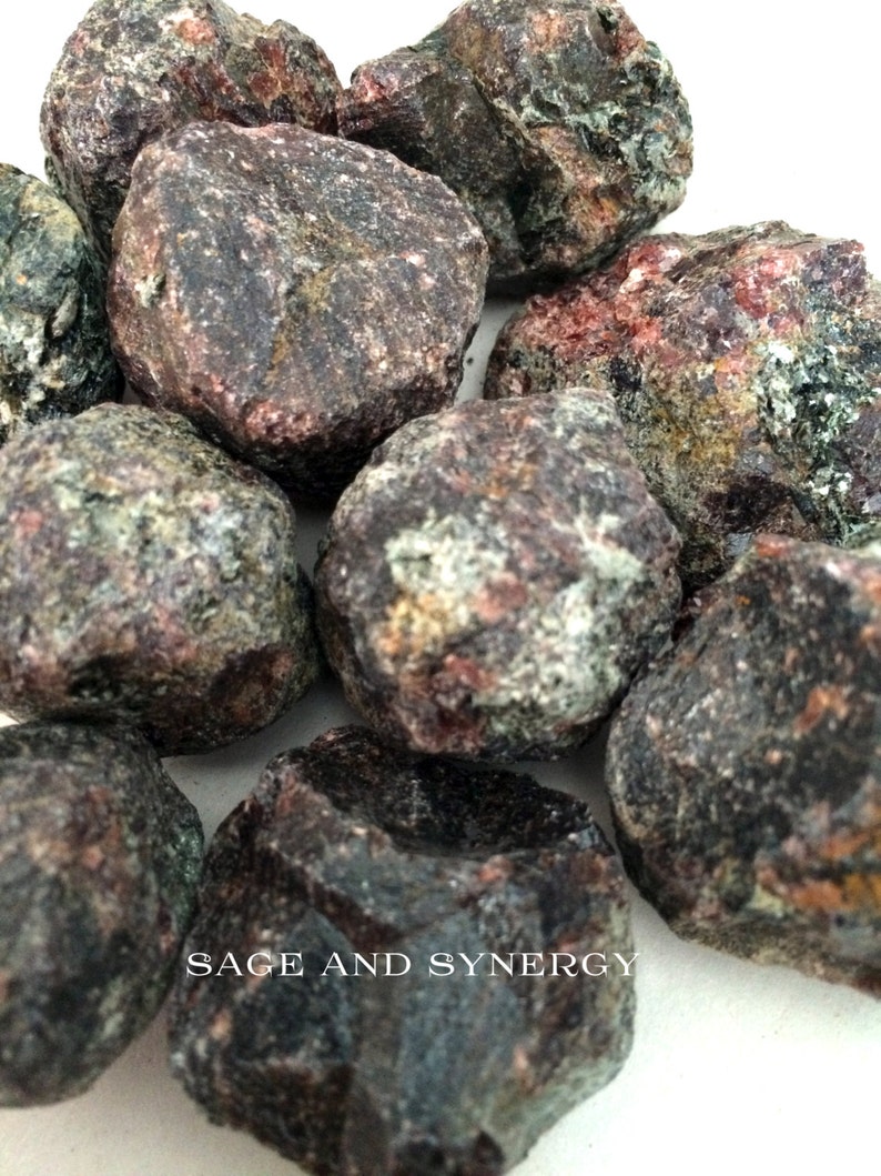 Raw Garnet Crystal Rough Gemstones Natural Red Crystals | Etsy