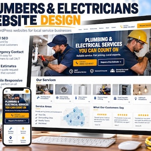 Plumber and Electrician Website Design | Custom WordPress Website with Figma Prototype
