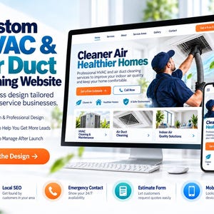 HVAC and Air Duct Cleaning Website Design | Custom WordPress Website with Figma Prototype