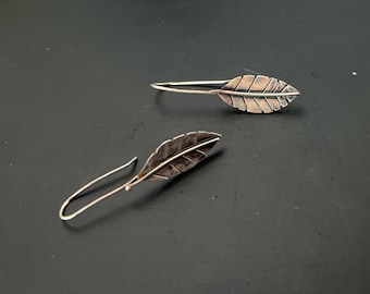 Sterling Silver Leaf Earrings