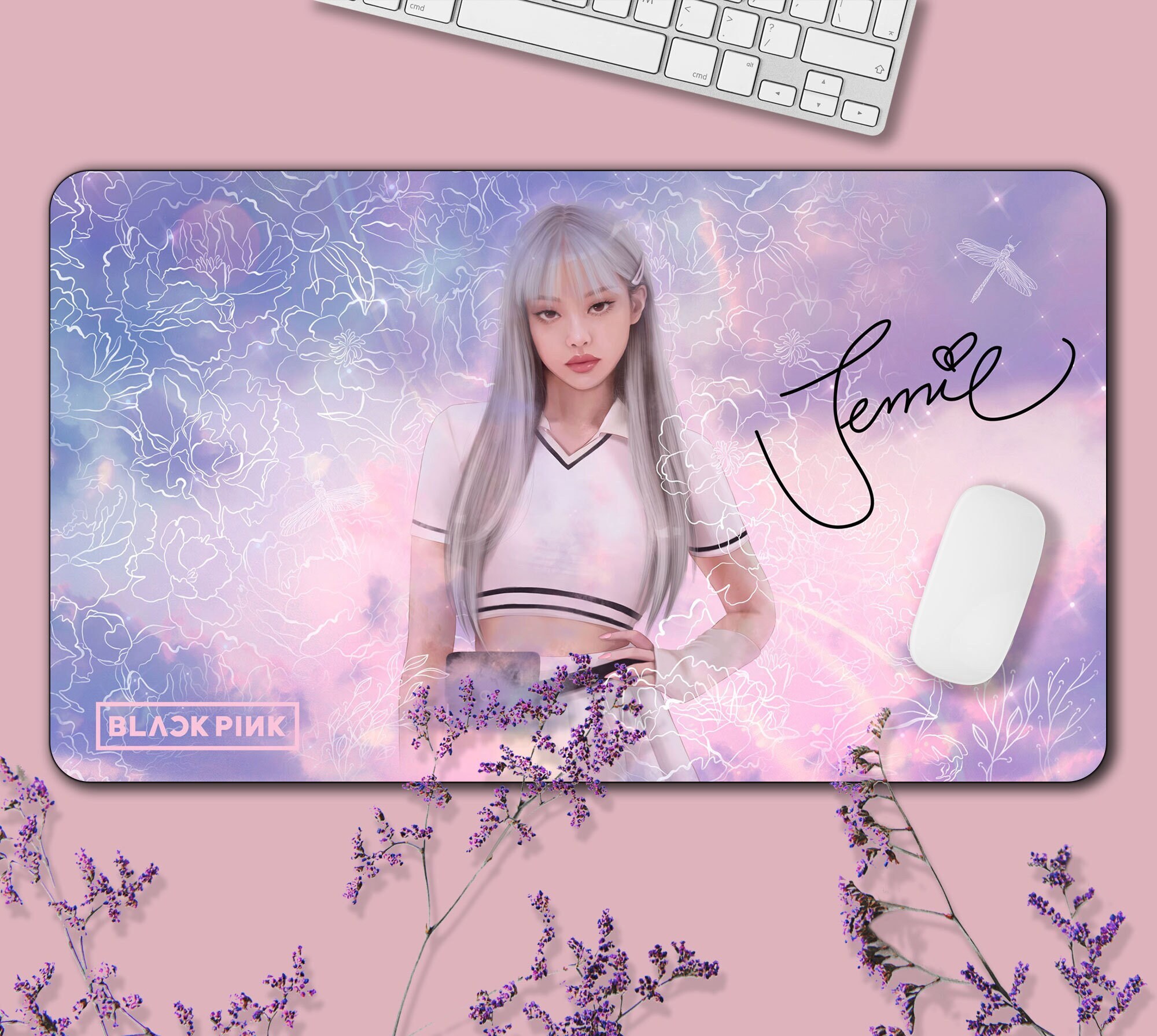 Kpop – tapis de souris dessin animé Blackpink, accessoire de jeu