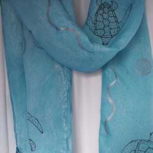 Hawaiian Silk Sea Turtle Scarf