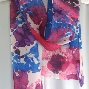 Hand Painted Silk Kaleidoscope Scarf