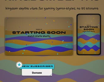Kingdom Depths OBS Overlay Pack | Gaming Twitch Overlay | Animated Scenes, Alerts, Stinger | Vertical Overlay | Panels