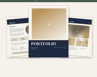 5 Portfolio Templates Bundle 2, 8 Page Creative Portfolio, Word and Google Docs, Designer Artist Model Portfolio PDF