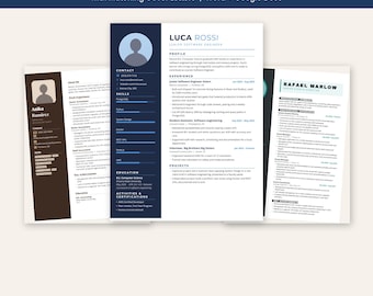 50 Photo Resume Templates with Cover Letters, Mega Bundle, Word and Google Docs Resume, Modern CV with Photo, Instant Digital