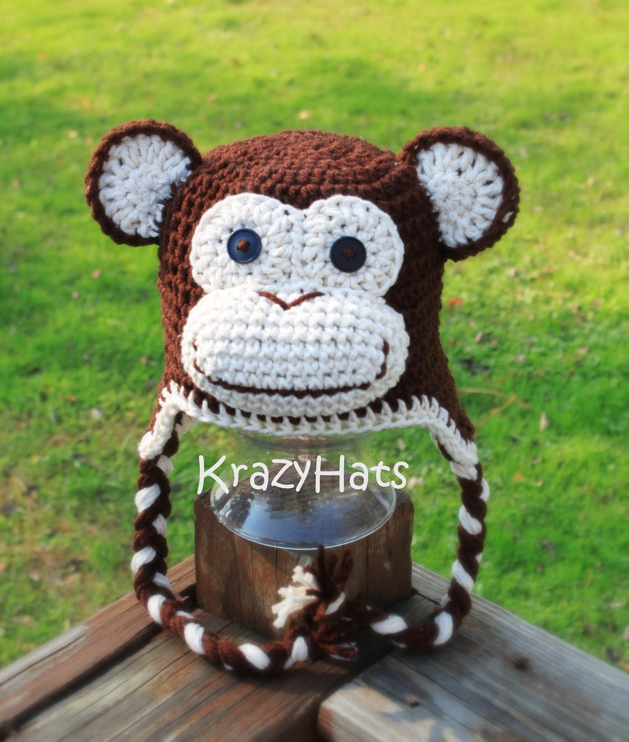 Crochet monkey hat hotsell