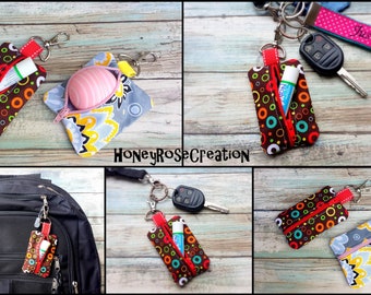 Keychain small bags. Embroidered keychain. Back to school.
