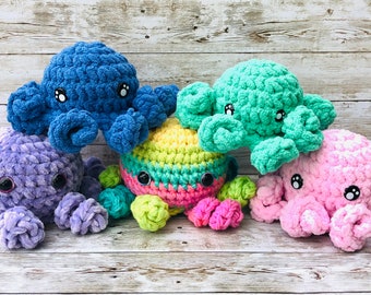 Crochet Octopus Toys, Crocheted Small Octpus, Birthday Gift